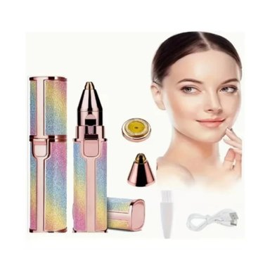 DEPILADORA FACIAL 2EN1 FEMENINO PORTATIL RECARGABLE LUZ LED - 2