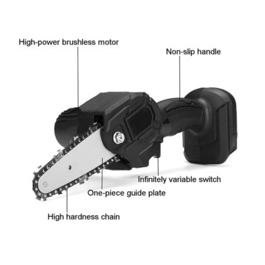 MINI MOTOSIERRA TOTAL CLICK ELECTRICA RECARGABLE CORTE PODA - 3