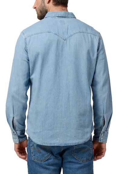 CAMISA HOMBRE REGULAR FIT JEAN CLASSIC WESTERN AZUL LEVIS 85745-0074 - 3