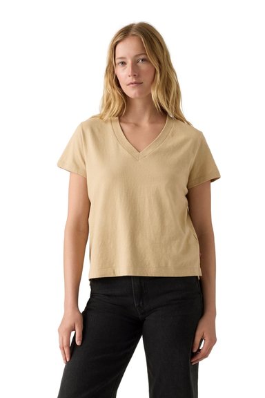 POLERA MUJER BOXY VNECK TEE CAFE  LEVIS A8774-0013 - 1