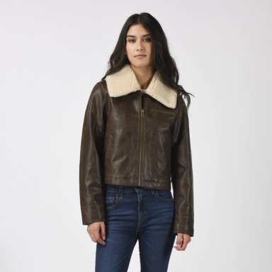 CHAQUETA MUJER VINTAGE AVIATOR SHERPA CAFE  LEVIS 59544-0735 - 1