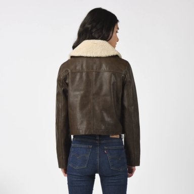 CHAQUETA MUJER VINTAGE AVIATOR SHERPA CAFE  LEVIS 59544-0735 - 3