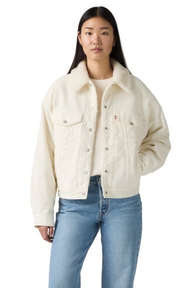 CHAQUETA MUJER 90S SHERPA TRUCKER BEIGE LEVIS A4435-0067 - 1