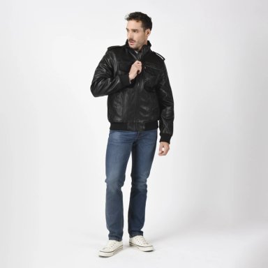 CHAQUETA HOMBRE MILITARY BOMBER NEGRO LEVIS 59491-0565 - 4