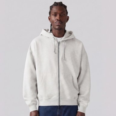 POLERON HOMBRE CROPPED FULL ZIP GRIS LEVIS 004GY-0011 - 1