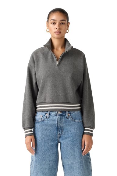 POLERON MUJER EVERYDAY QUARTER ZIP GRIS LEVIS 005IJ-0004 - 1