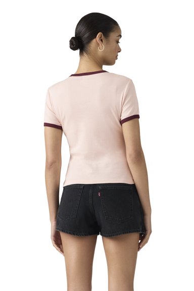 POLERA MUJER GRAPHIC RINGER RICKIE ROSADO LEVIS A3519-0064 - 2