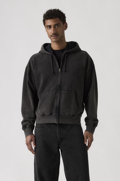 POLERON HOMBRE HAYES CROPPED FULL ZIP NEGRO LEVIS 005PJ-0000 - 1