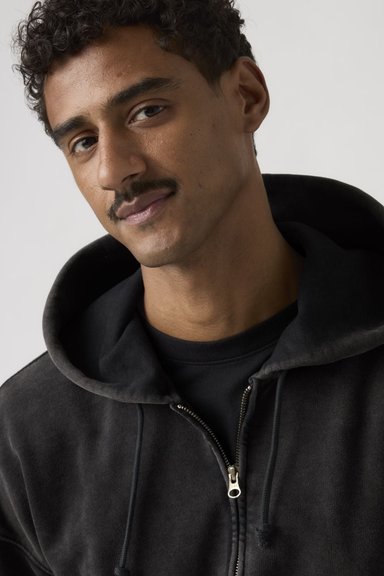POLERON HOMBRE HAYES CROPPED FULL ZIP NEGRO LEVIS 005PJ-0000 - 4