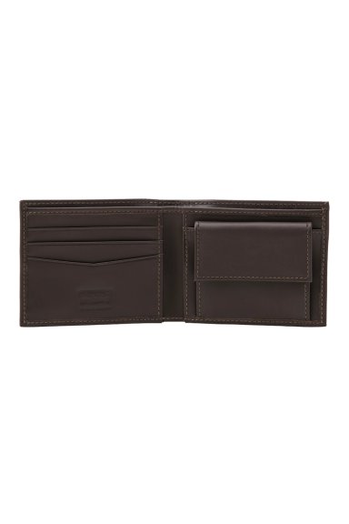 BILLETERA HOMBRE HUNTE COIN BIFOLD CAFE  LEVIS 37541-0282 - 2