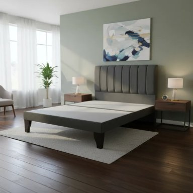 CAMA FLOBAL FRANJAS 2 PLAZAS INCLUYE BASE Y RESPALDO MARENGO - 1