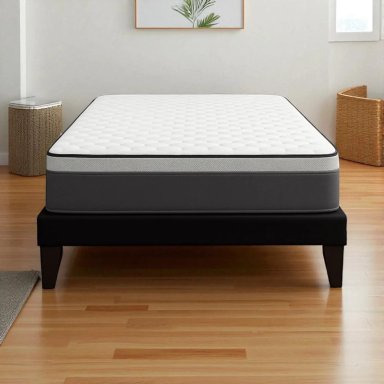 CAMA EUROPEA SUPER KING BASE DIVIDIDA NEGRA + COLCHON 200X200X29 - 1