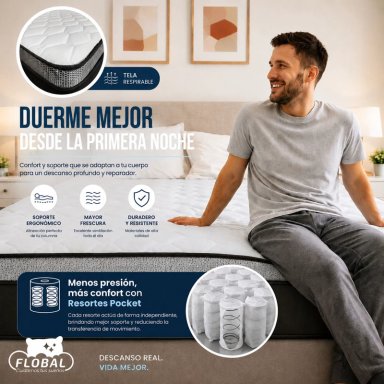 CAMA EUROPEA SUPER KING + RESPALDO ABOTONADO MARENGO +COLCHON 200X200 - 3