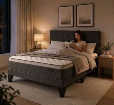 CAMA EUROPEA SUPER KING + RESPALDO ABOTONADO MARENGO +COLCHON 200X200 - 4