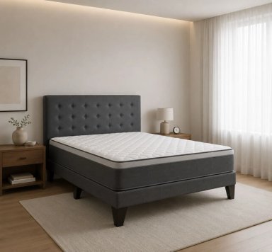 CAMA EUROPEA SUPER KING + RESPALDO ABOTONADO MARENGO +COLCHON 200X200 - 5