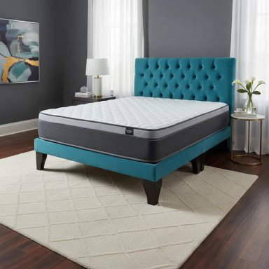 CAMA EUROPEA KING BASE DIVIDIDA + RESPALDO CAPITONES TURQUESA+COLCHON - 1