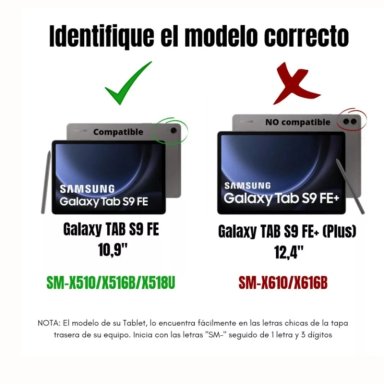 LÁMINA MICA DE VIDRIO TEMPLADO PARA TABLET SAMSUNG S9 FE 10.9' - 2