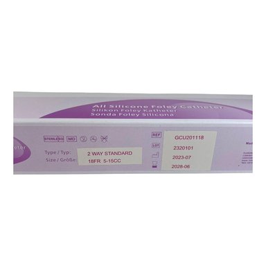 SONDA FOLEY 2 VIAS 18 FR 100% SILICONA CON BALON X 10 UN - 4