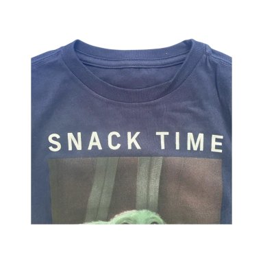 POLERA BABY YODA SNACK TIME AZUL NIÑO - 3