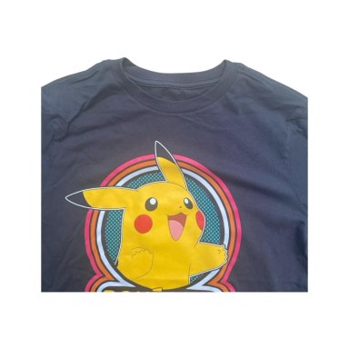POLERA PIKACHU POKEMON RETRO NEGRA NIÑO - 3