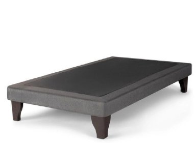 BASE CAMA BC-1P-G EUROPEA LINO 1 PLAZA GRIS OSCURO 90 X 190 CM - 1