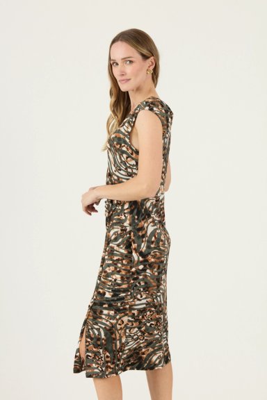 VESTIDO ESTAMPADO VERDE COD 4005685 - 4