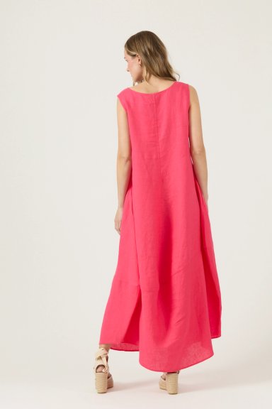 VESTIDO DE LINO FUCSIA COD 4005355 - 4