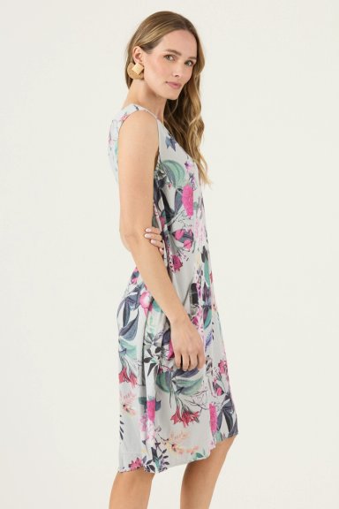 VESTIDO ESTAMPADO GRIS CLARO COD 4005655 - 4