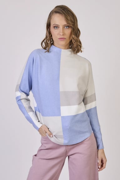 SWEATER ESTAMPLADO CELESTE COD 5414186 - 2