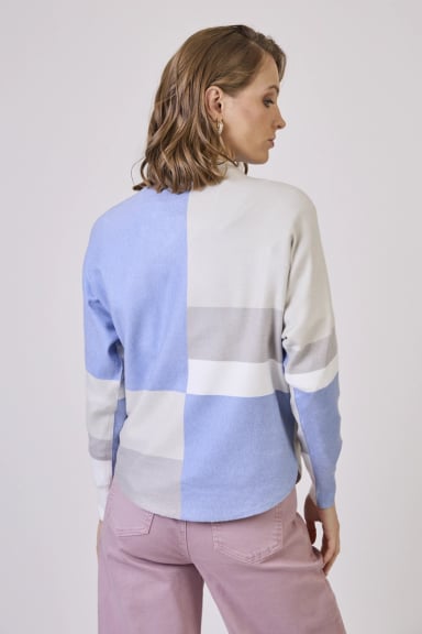 SWEATER ESTAMPLADO CELESTE COD 5414186 - 4