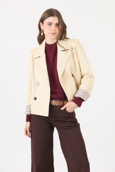 TRENCH REPELENTE AL AGUA BEIGE COD 1536056 - 1