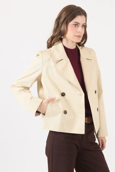 TRENCH REPELENTE AL AGUA BEIGE COD 1536056 - 4
