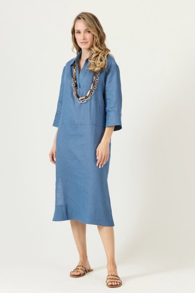VESTIDO DE LINO DENIM COD 4005315 - 1