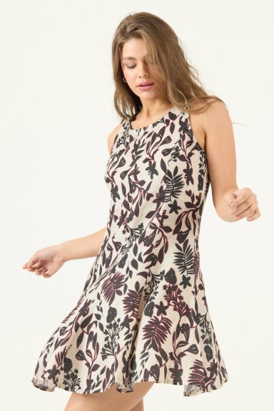 VESTIDO DE LINO ESTAMPADO NEGRO COD 4005535 - 3