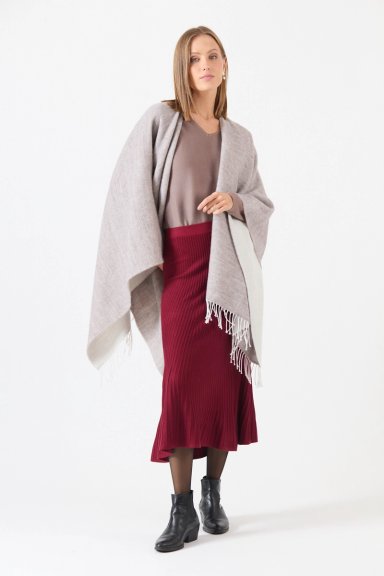 FALDA CON TEXTURA BURDEO COD 5048876 - 1