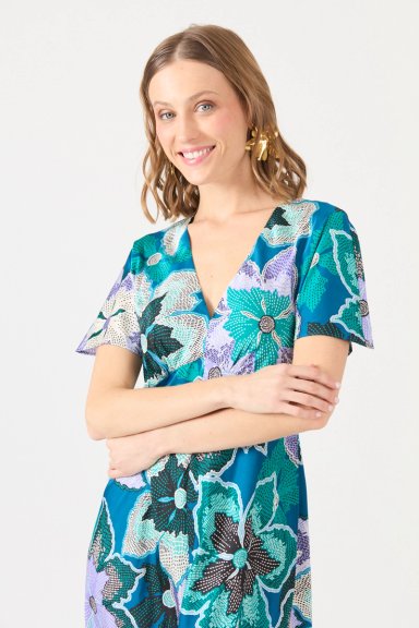 VESTIDO ESTAMPLADO PETROLEO COD 4006056 - 5