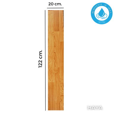 PISO FLOTANTE RESISTENTE AL AGUA 8 MM HAYA 122 CM X 20 CM 2.44 M2 - 4