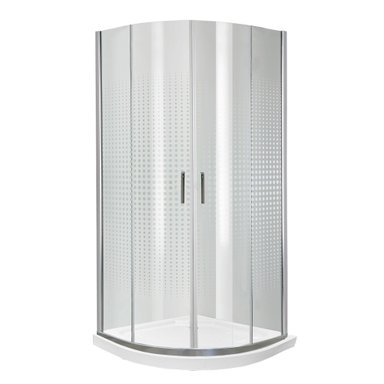 SHOWER 90X90 CURVO ELEGANT JOYTEK CUADROS MOSAICOS CON RECEPTÁCULO - 2