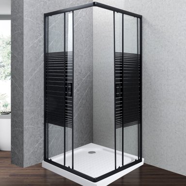 SHOWER RECTO STRAVA NEGRO 90X90CM - 2