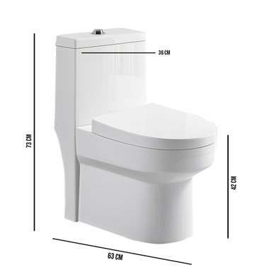 WC ONE PIECE JOYTEK MILLENIUM 8019 DESCARGA A PISO 30 CM - 6