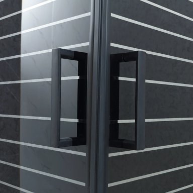 SHOWER RECTO STRAVA NEGRO 80X80CM (INCLUYE RECEPTACULO) - 5