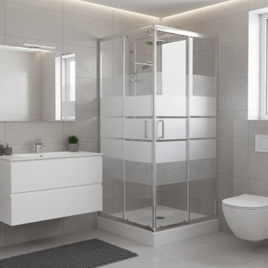 SHOWER DOOR JOYTEK RECTO STYLE BLANCO 80X80X198 CM (INCLUYE RECEPTACULO) - 3