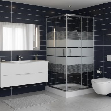 SHOWER DOOR JOYTEK RECTO STYLE BLANCO 80X80X198 CM (INCLUYE RECEPTACULO) - 4