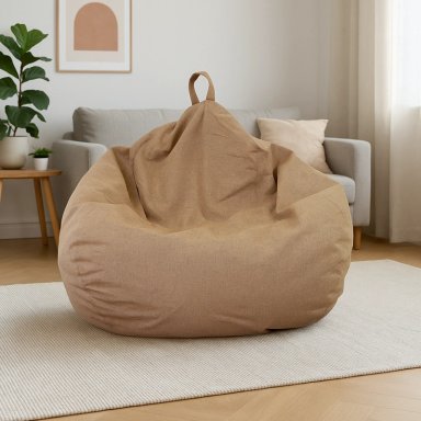 PUFF PERA DE LINO TALLA XL JOYTEK / 120X80CM MARRON - 3