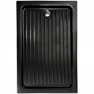 RECEPTACULO PARA DUCHA RECTANGULAR JOYTEK NEGRO 120X80X13 CM - 1