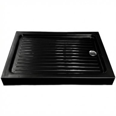 RECEPTACULO PARA DUCHA RECTANGULAR JOYTEK NEGRO 120X80X13 CM - 2
