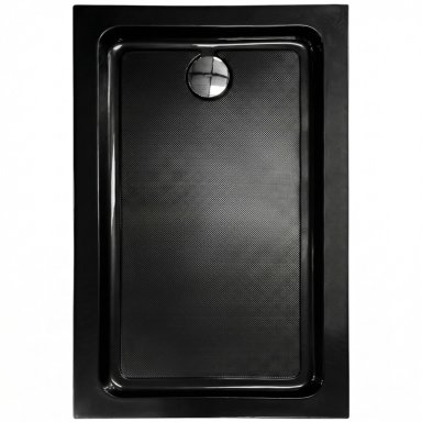 RECEPTACULO PARA DUCHA RECTANGULAR JOYTEK NEGRO 120X80X14 CM - 1