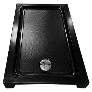 RECEPTACULO PARA DUCHA RECTANGULAR JOYTEK NEGRO 120X80X14 CM - 3