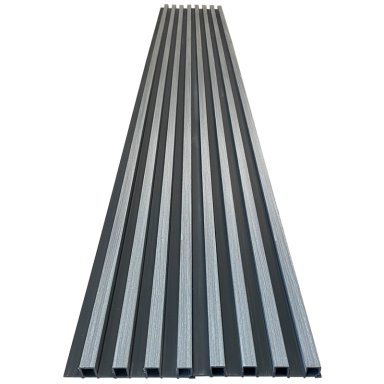 CAJA WALL PANEL PVC BICOLOR NEGRO GRIS 240X16 CM 3.84 M² (10 PANELES) - 2