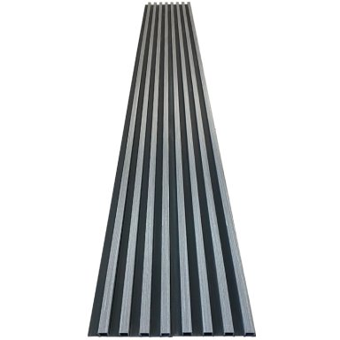 CAJA WALL PANEL PVC BICOLOR NEGRO GRIS 240X16 CM 3.84 M² (10 PANELES) - 6